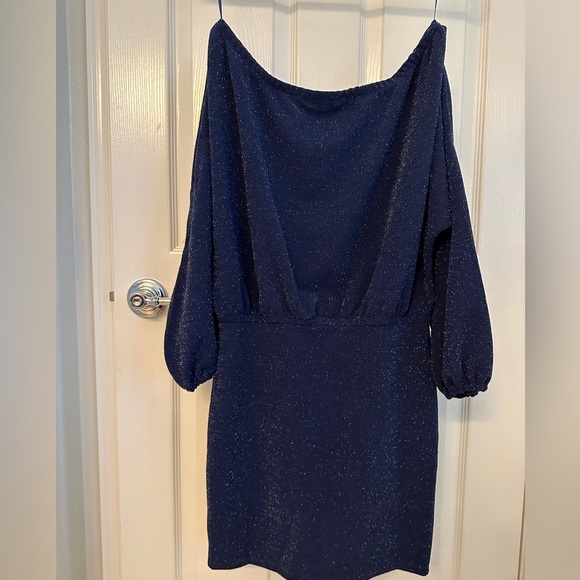 Navy Blue Dress with Glitter: Size Small - Picture 5 of 5